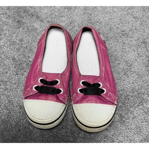 CROCS Other - Crocs Metallic Pink Skimmer Shoes size 13c